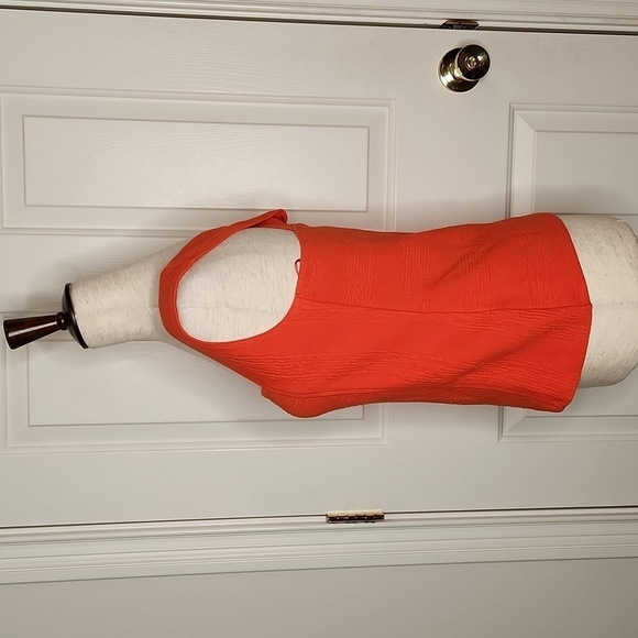 Maeve Anthropologie Women's Orange Cross Back Knit Tank Size S NWT - Picture 5 of 14